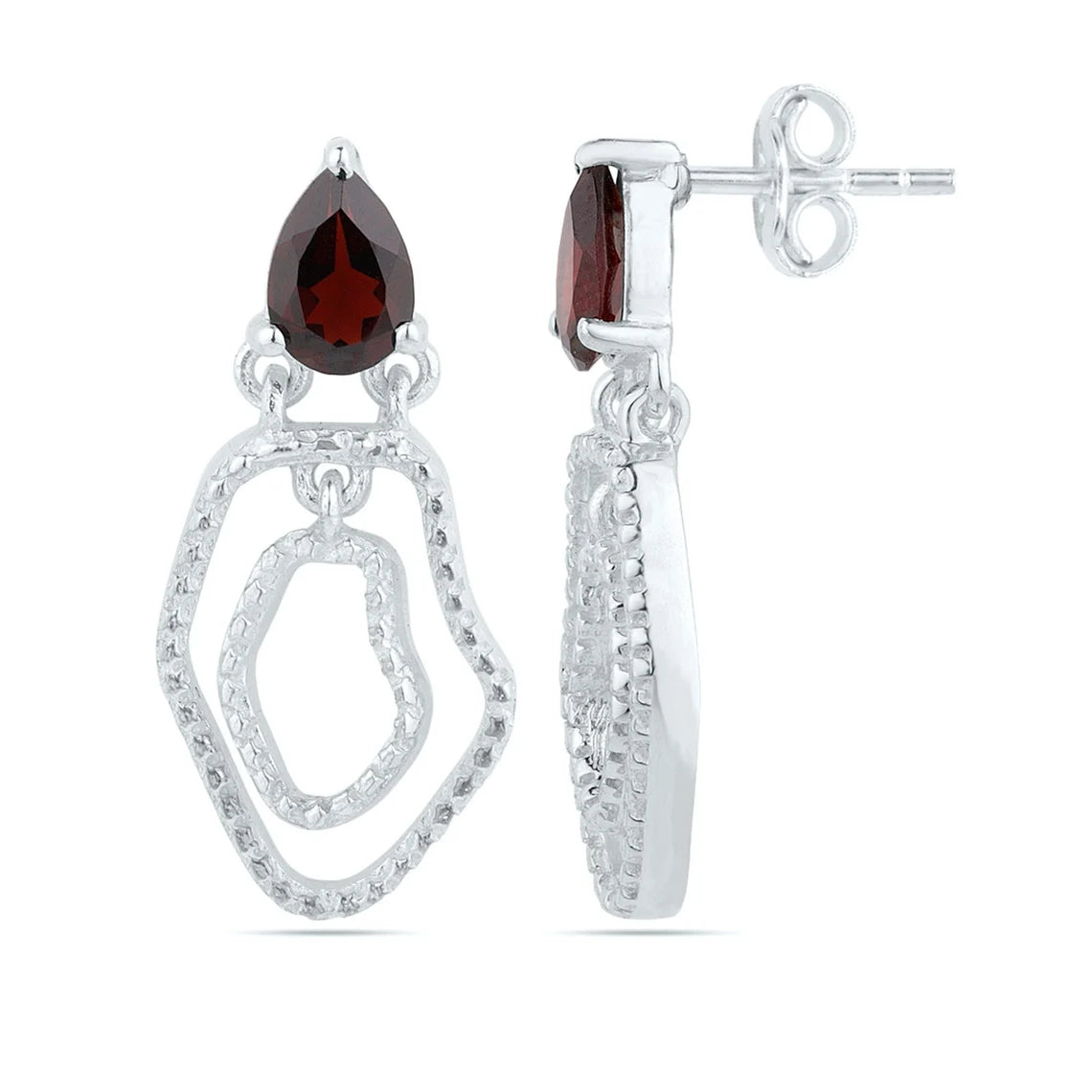 Sterling Silver Amethyst Earrings - Carnelian Earring - Blue Topaz Earrings - Smoky Quartz Earrings - Garnet Rhodolite Earrings - Green Peridot Designer Earrings