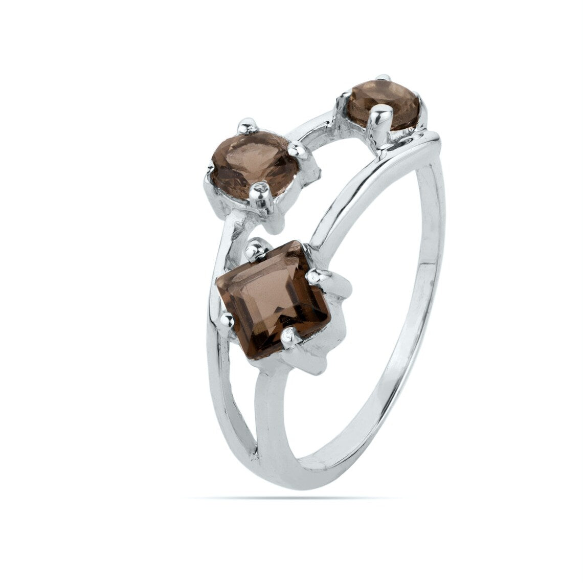 Natural Smoky Quartz Ring, Sterling Silver, Excellent Quality gem, statement ring
