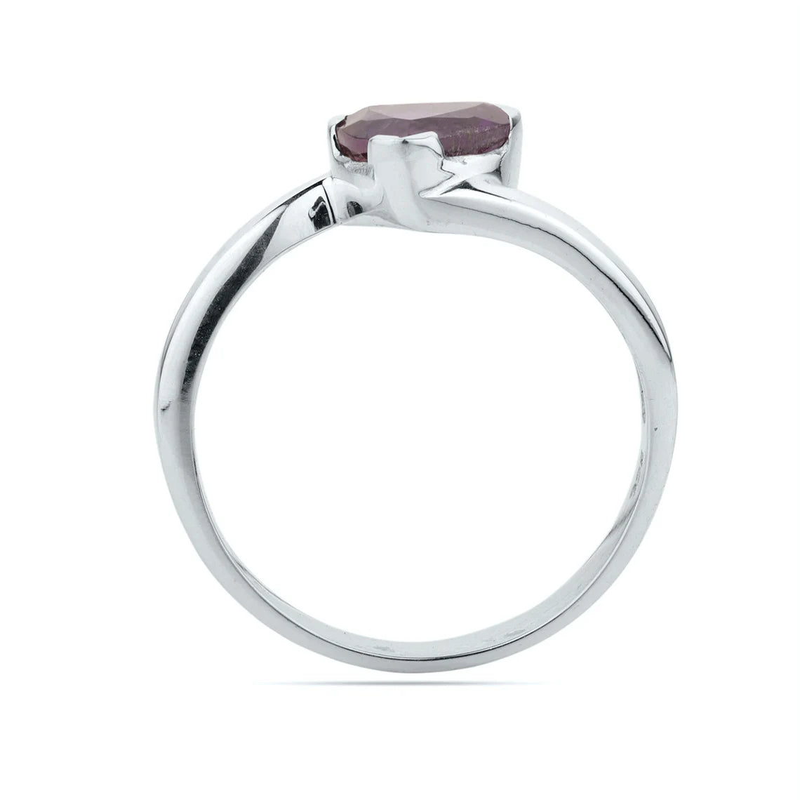 Amethyst Ring- Amethyst Gemstone Ring- February Birthstone Ring- Trillion Cut Amethyst Ring - 925 sterling silver