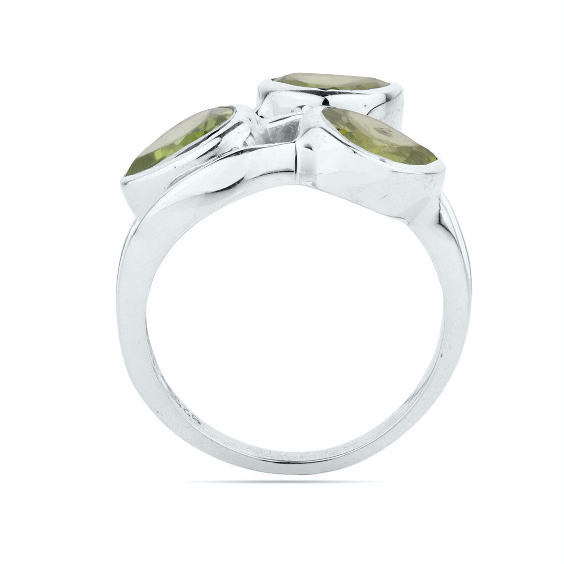 Natural Peridot Gemstone Ring, 925 Silver Ring, Green Color Ring, Handmade Ring Jewelry, Peridot Jewelry, Faceted Cut Peridot Ring