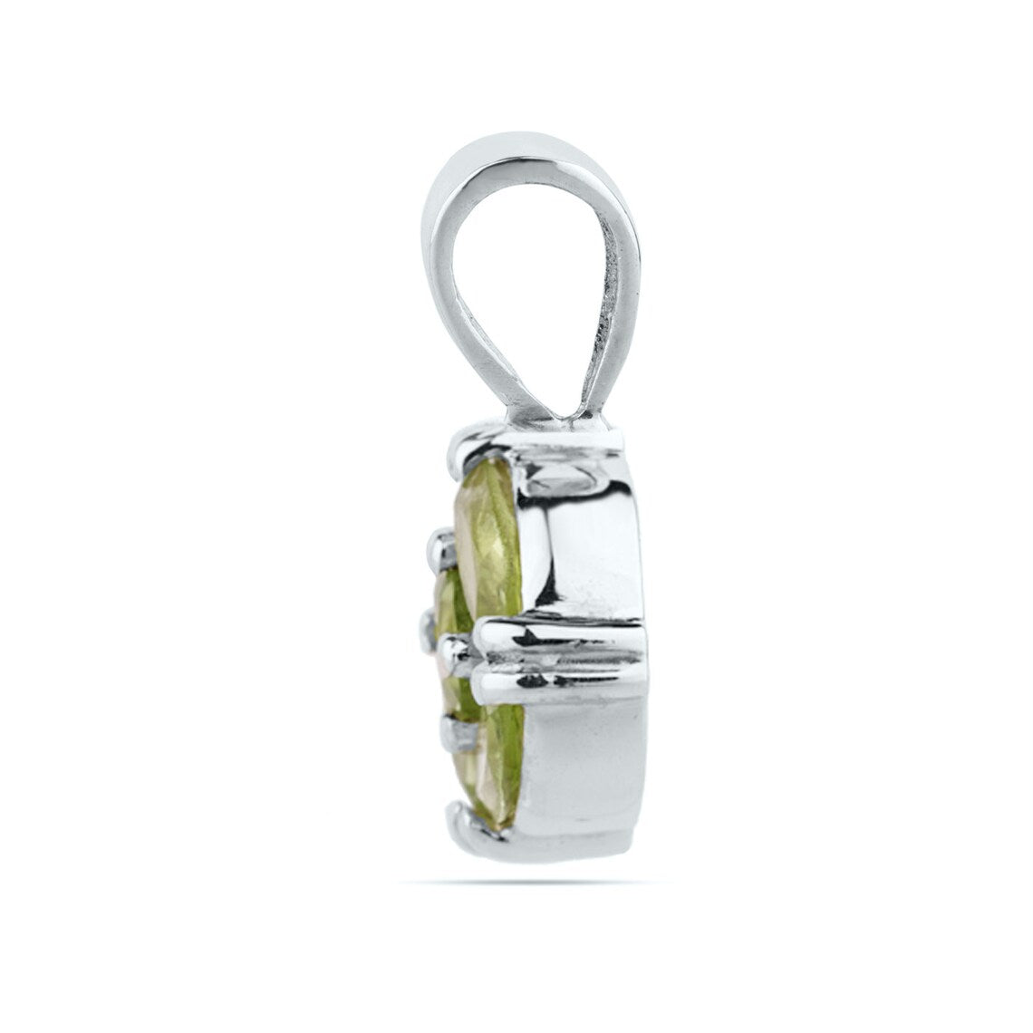 Natural Peridot Pendant, Sterling Silver Green Peridot Necklace, August Birthstone, Natural Gemstone Necklace, Marquise Pendant