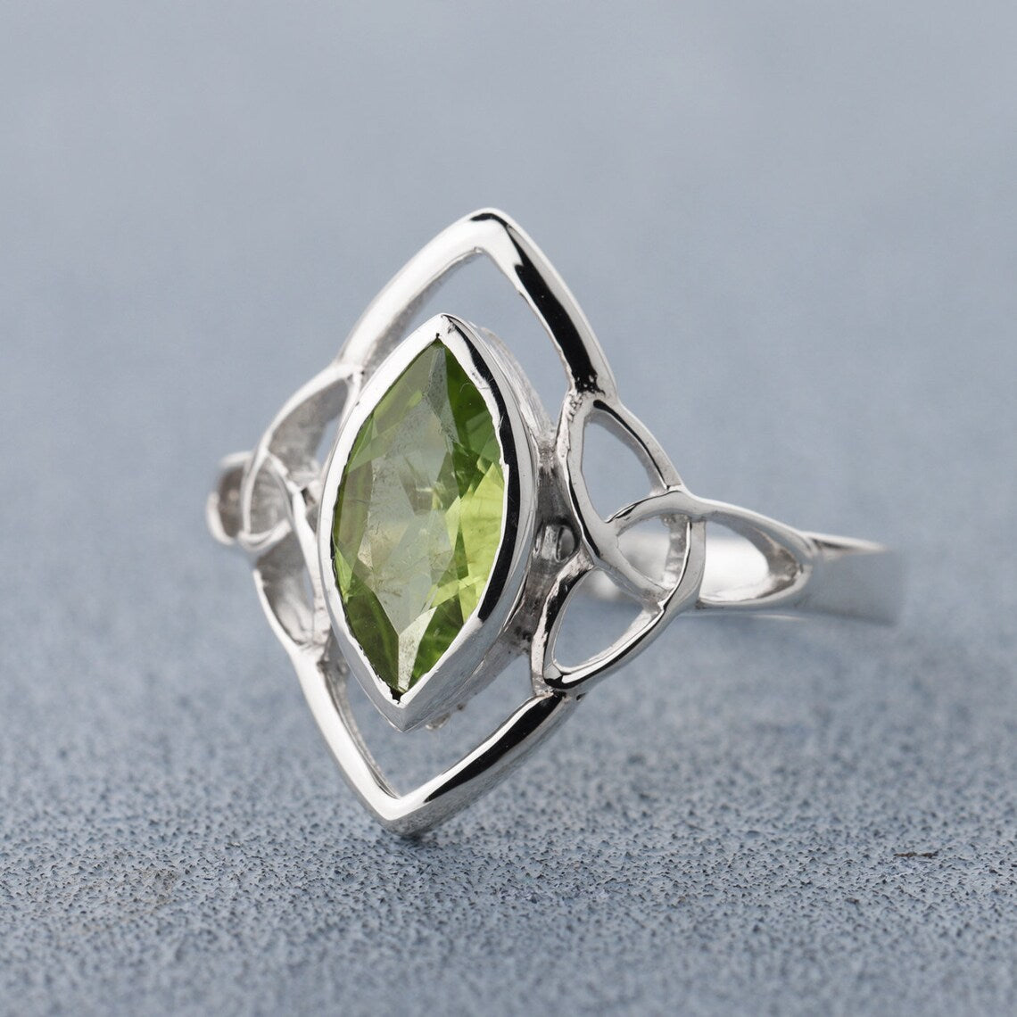 Sterling Silver Peridot, Citrine, Garnet, Blue Topaz Ring Multi Gemstone Ring Marquise Ring Garnet Ring Blue Topaz Ring Citrine Peridot Ring