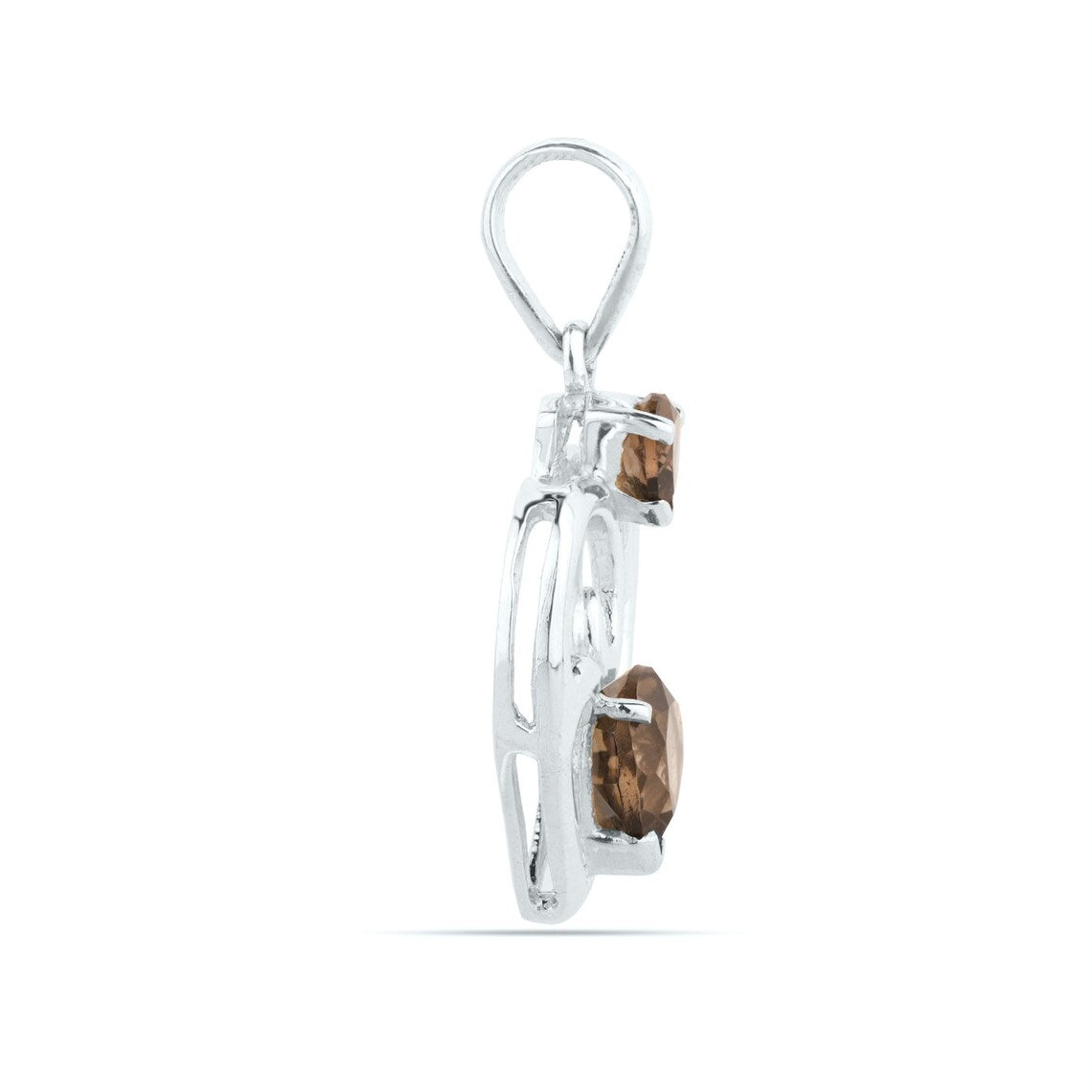 Smoky Quartz Pendant (925 Sterling Silver)