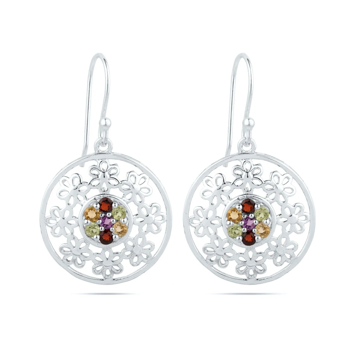 GARNET PERIDOT AMETHYST Earrings 925 Sterling Citrine Earrings | Birthstone Collection | Multiple Variations | Gift Accessories