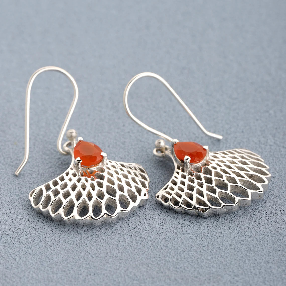 Carnelian Gemstone Earrings 925 Sterling Silver carnelian Earrings, drop dangle earrings