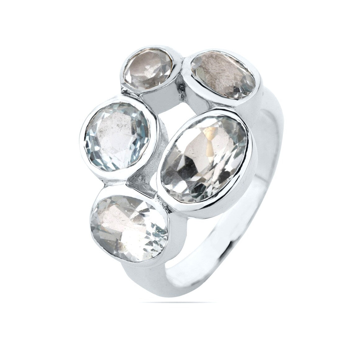 Blue Topaz ring, 925 sterling silver ring, silver Blue Topaz ring, gemstone ring, sterling silver ring, handmade ring Size 8.5 US