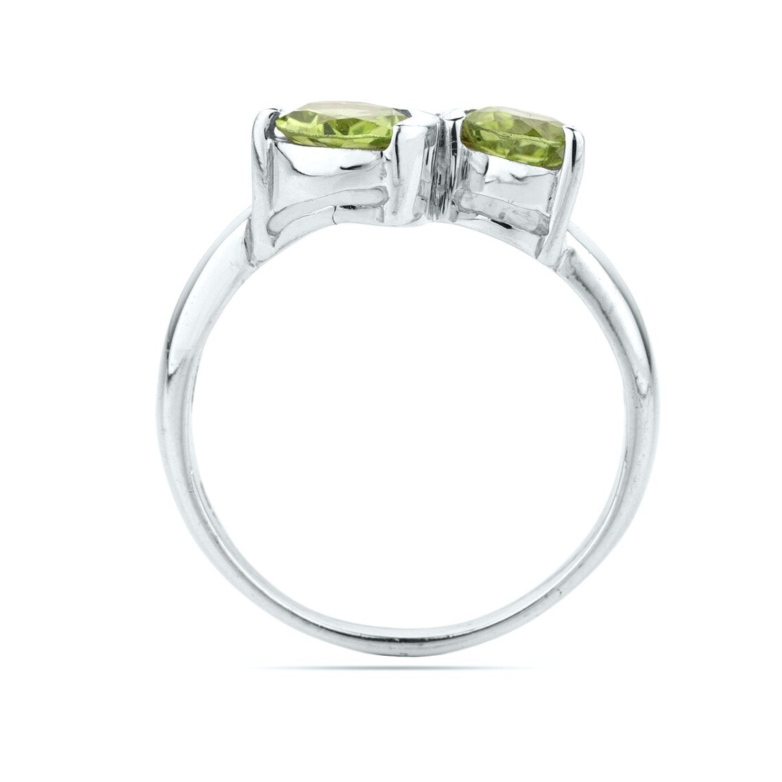 Round Peridot Ring, Peridot Stacking Ring, August Birthstone Ring Green Stone Ring, Promise Ring US 8 Peridot Stack Ring Gemstone Ring