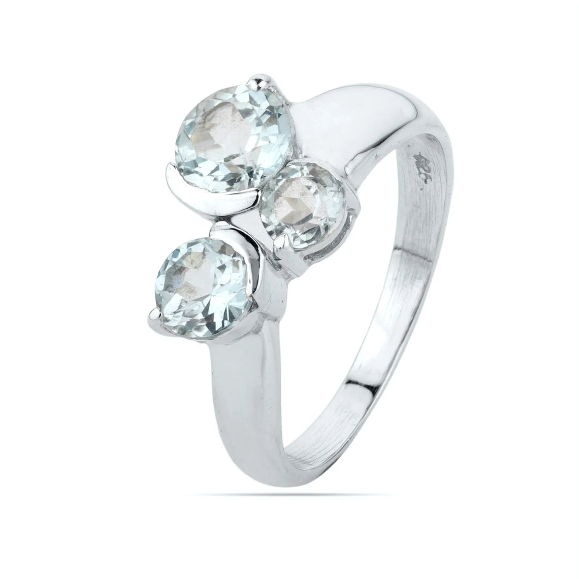Blue Topaz Ring • December Birthstone • London Blue Topaz Ring • Round Ring • Promise Ring • Stacking Rings • Gift For Her