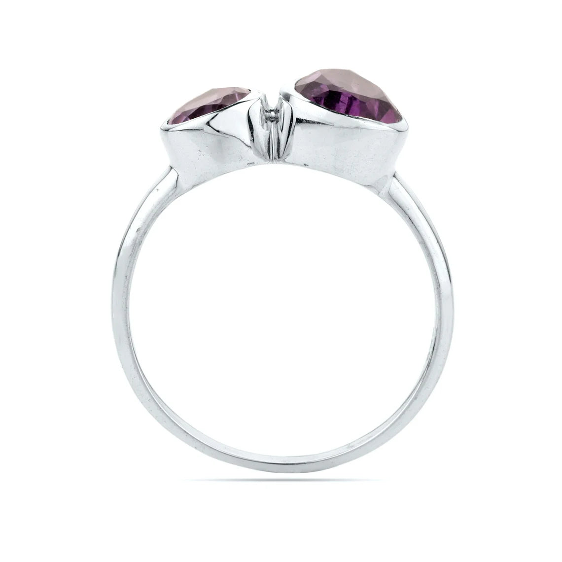 Amethyst Silver Ring, Boho Ring, Statement Ring, Purple Stone Ring