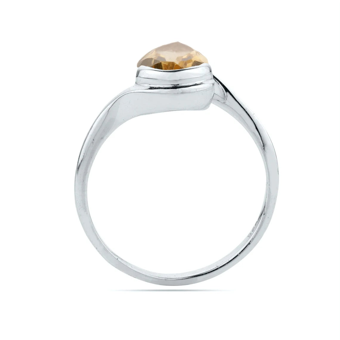 natural citrine pear ring citrine faceted ring citrine unique ring