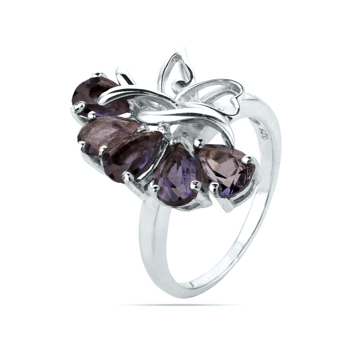 Multi Gemstone Ring, Garnet, Amethyst Ring, iolite Ring, 925 Sterling Silver Peridot Garnet Amethyst Rings