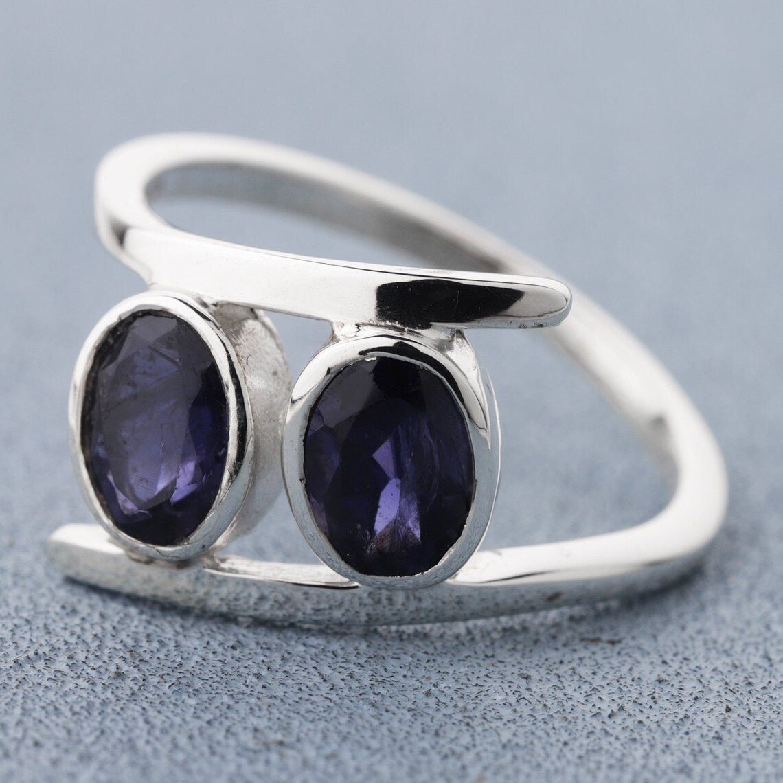 925 Sterling Silver - Choose any - Blue Topaz - Citrine - Amethyst - Garnet - Moonstone - iolite - Ring Jewelry