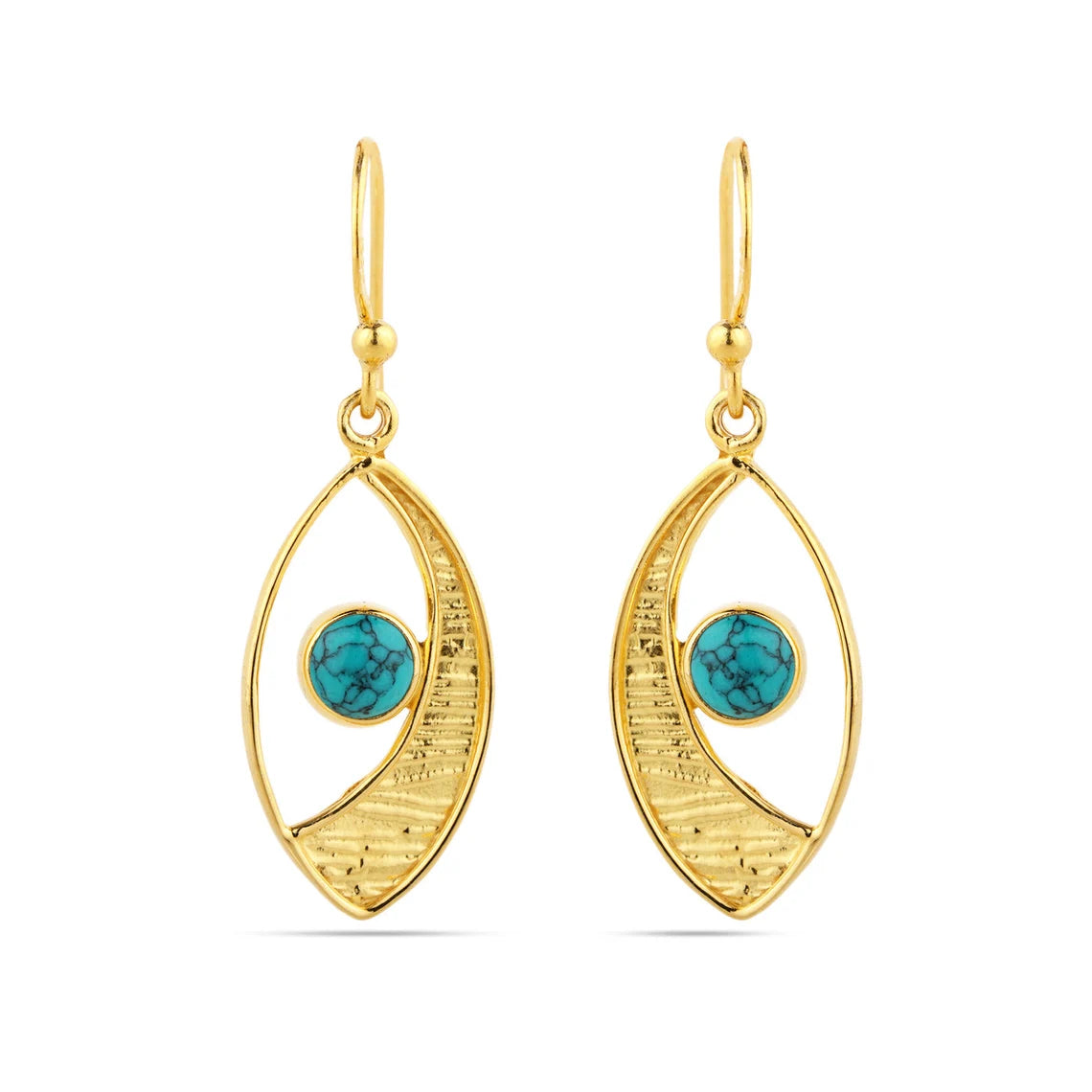 Turquoise Gold Earrings - Turquoise Dangle Earrings - Turquoise Gemstone Earrings - Turquoise Sterling Silver Earrings