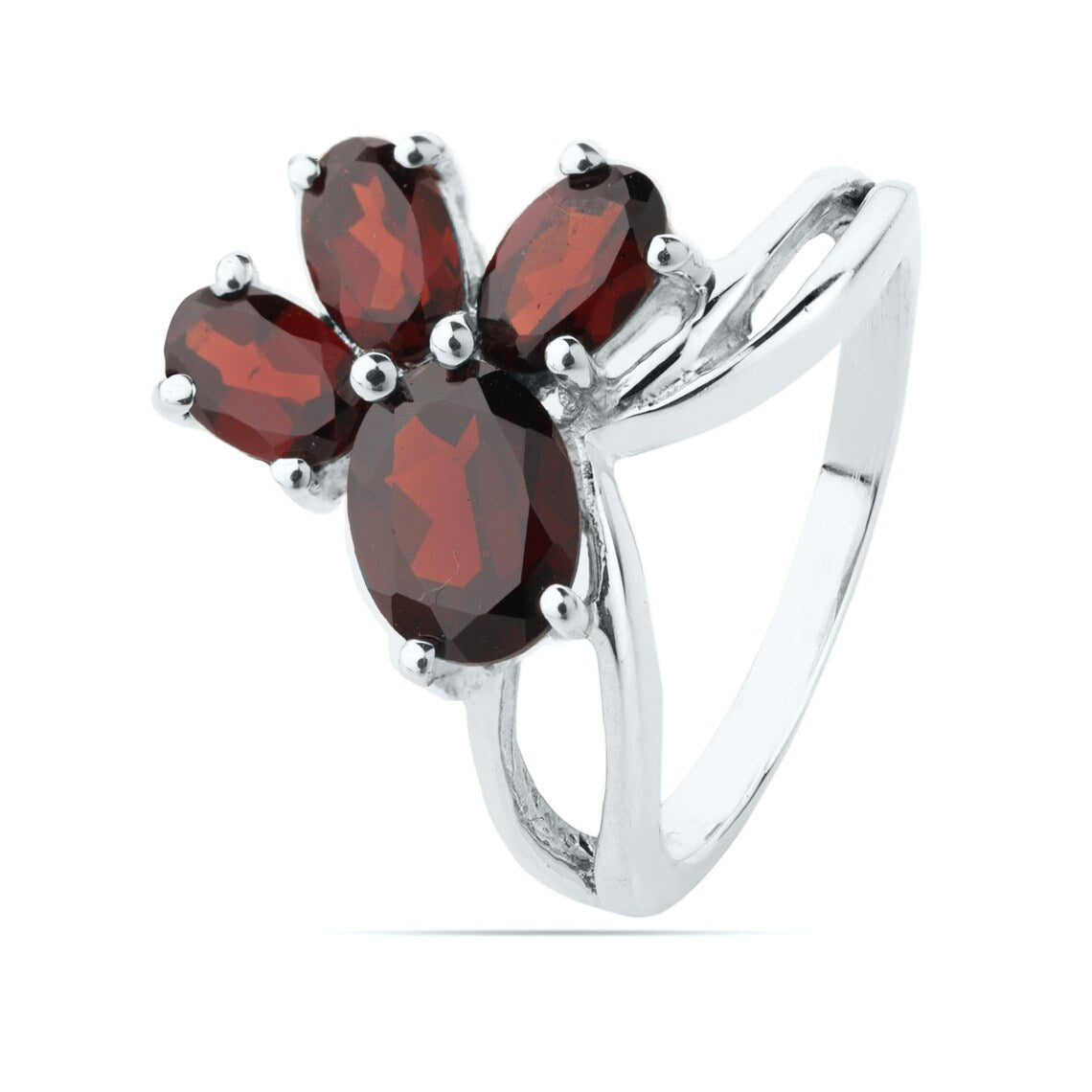 Multi Gemstones Ring, Amethyst cluster ring, blue topaz cluster ring, peridot cluster ring, Amethyst Ring 925 Sterling Silver