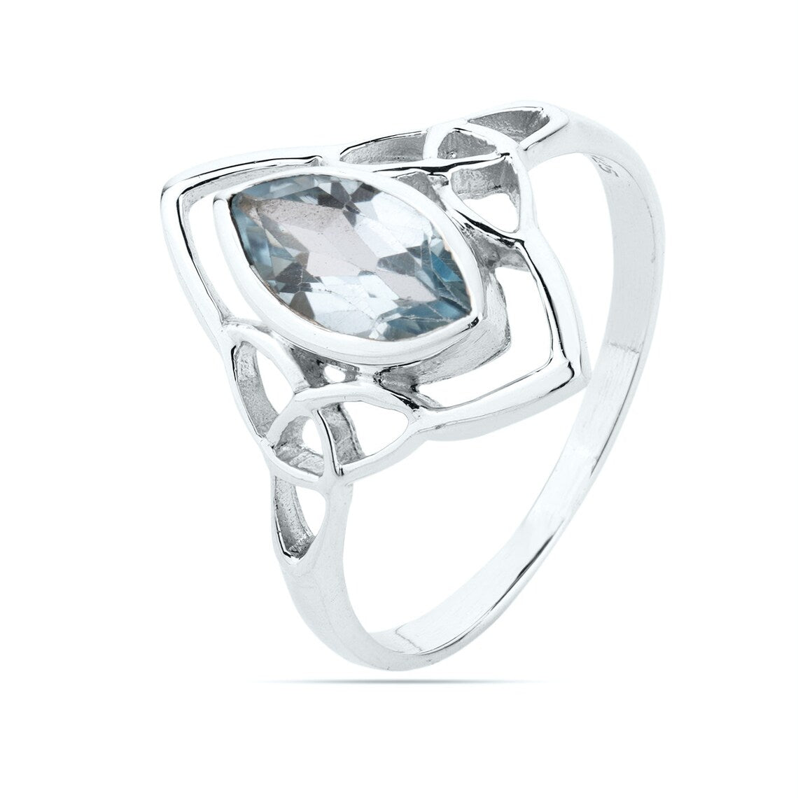 Sterling Silver Peridot, Citrine, Garnet, Blue Topaz Ring Multi Gemstone Ring Marquise Ring Garnet Ring Blue Topaz Ring Citrine Peridot Ring
