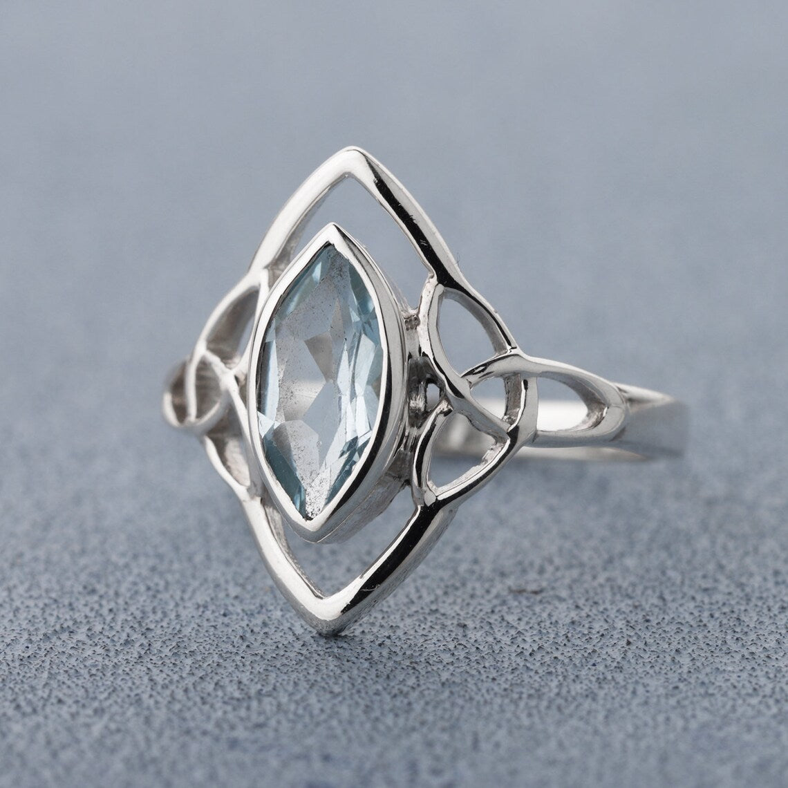 Sterling Silver Peridot, Citrine, Garnet, Blue Topaz Ring Multi Gemstone Ring Marquise Ring Garnet Ring Blue Topaz Ring Citrine Peridot Ring