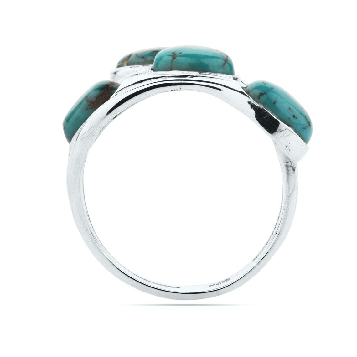 Turquoise Silver Ring, Multi Turquoise ring, sterling silver handmade ring, ring size 6-10 us