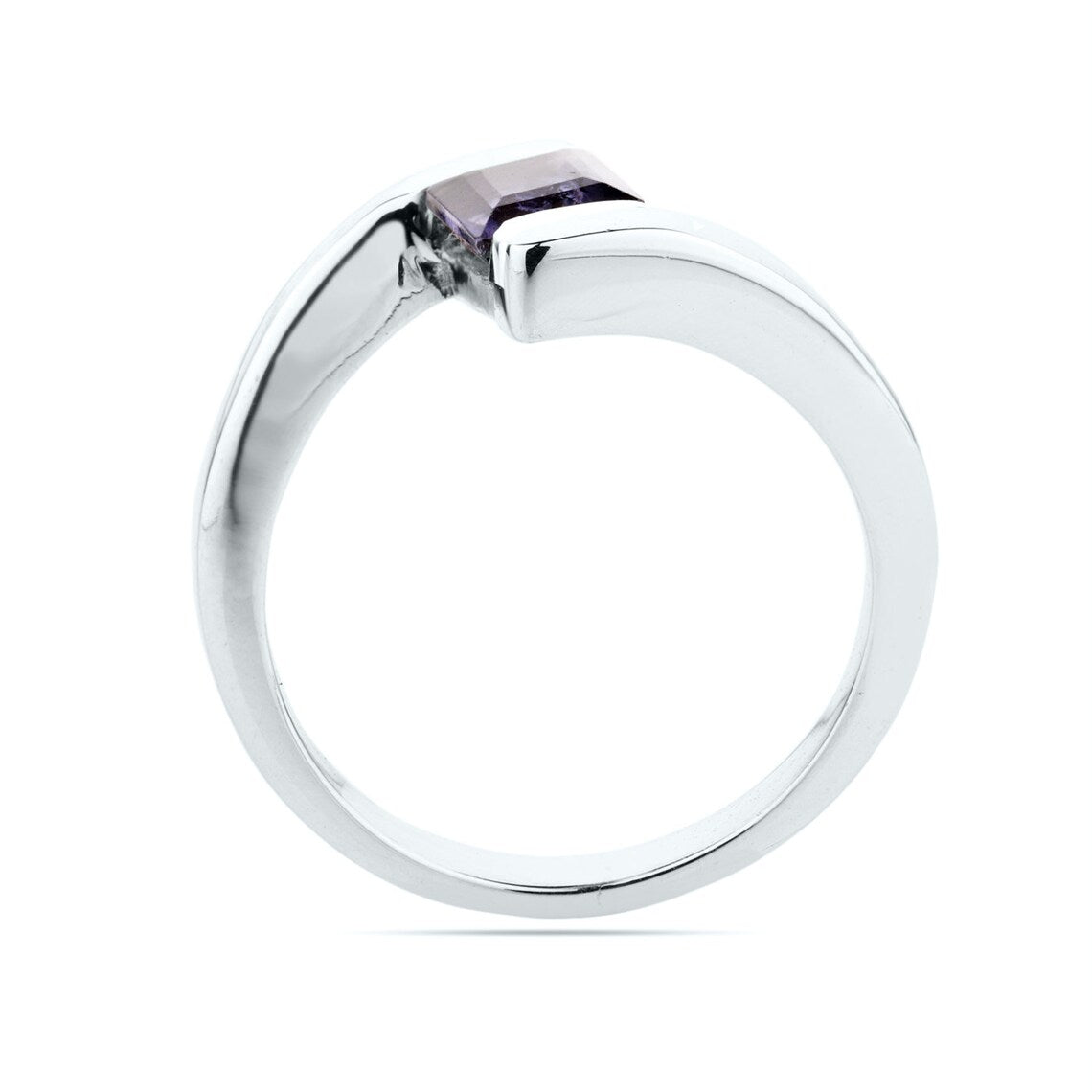 Iolite Square Ring - Sterling Silver iolite Gemstone Ring - iolite birthstone Ring - Engagement Ring