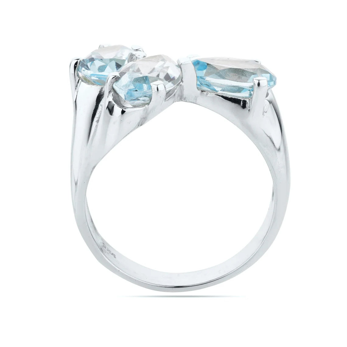 Swiss Blue Topaz Ring* Minimalist Ring* December Birthstone Ring* Dainty Ring* Stacking Ring* Gold Plated Ring* Promise Ring* Gift for her