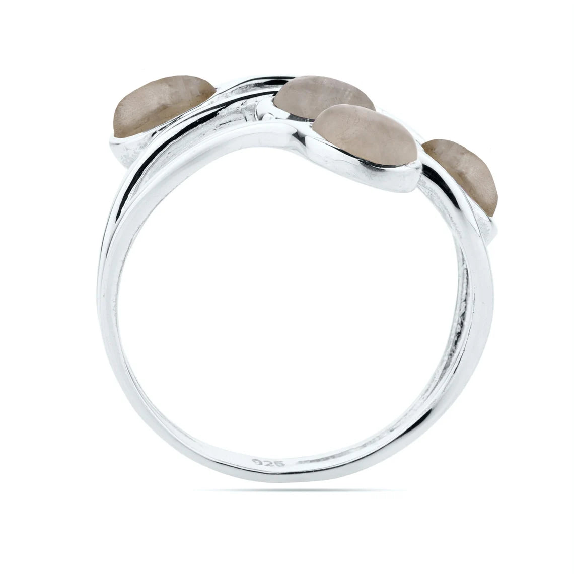 Natural Rainbow Moonstone - 925 Sterling Silver - 3 X 5 MM Pear Cabochon - Multi Stone Ring - Multi Color Ring - Handmade Moonstone Ring