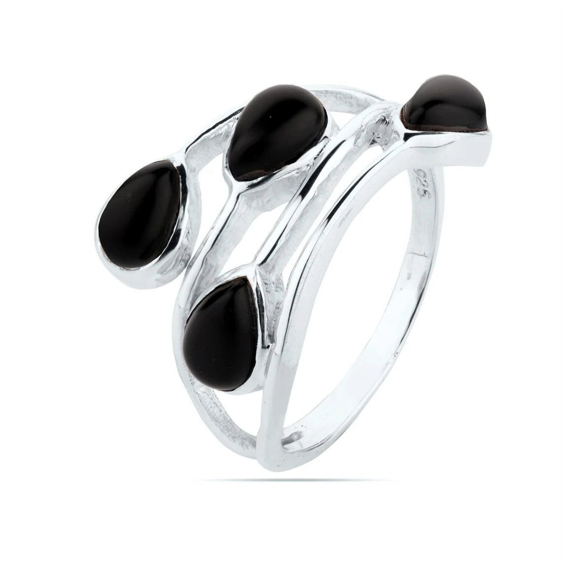 Black Onyx Gemstone Ring 925 Sterling Solid Silver Ring