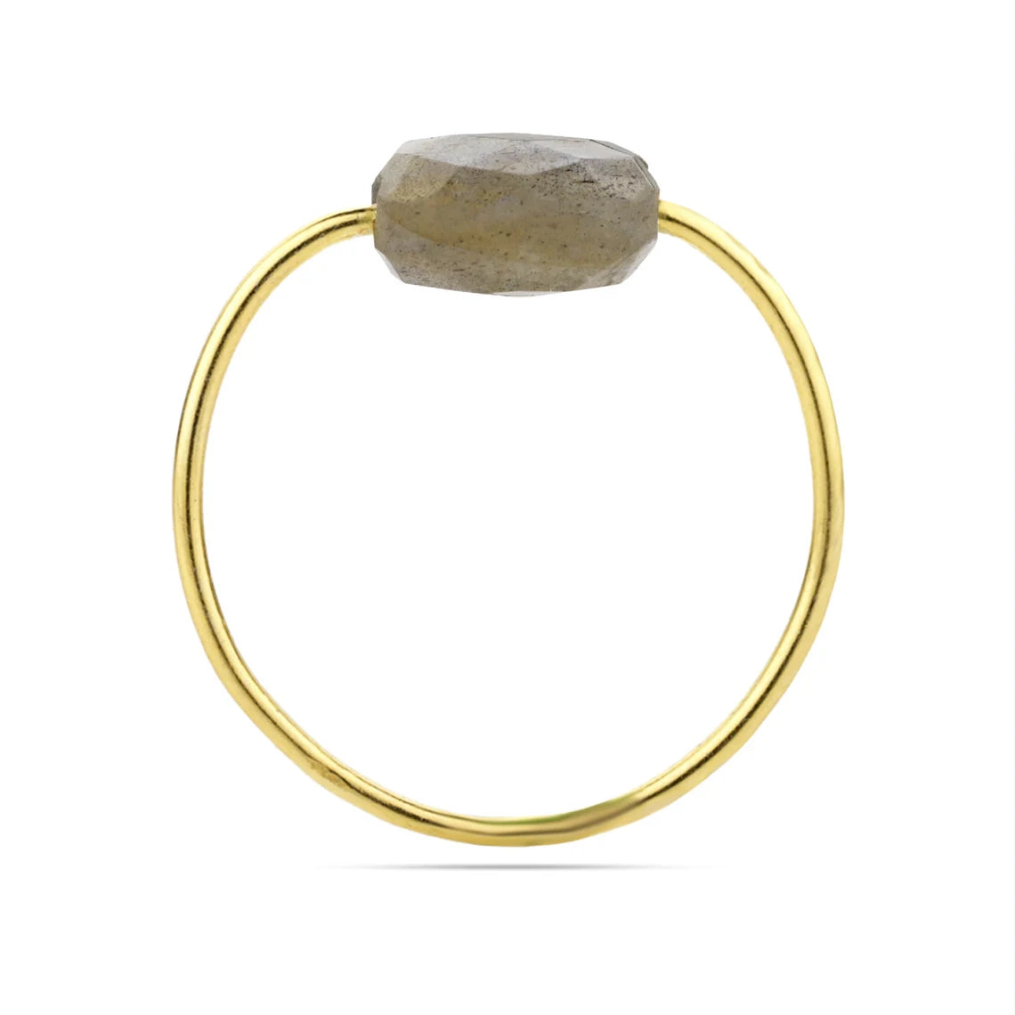 Labradorite Ring, Faceted Gemstone ring, 18k Gold Vermeil ring, Cushion Ring, Gemstone Ring, Stacking ring, Labradorite Square ring