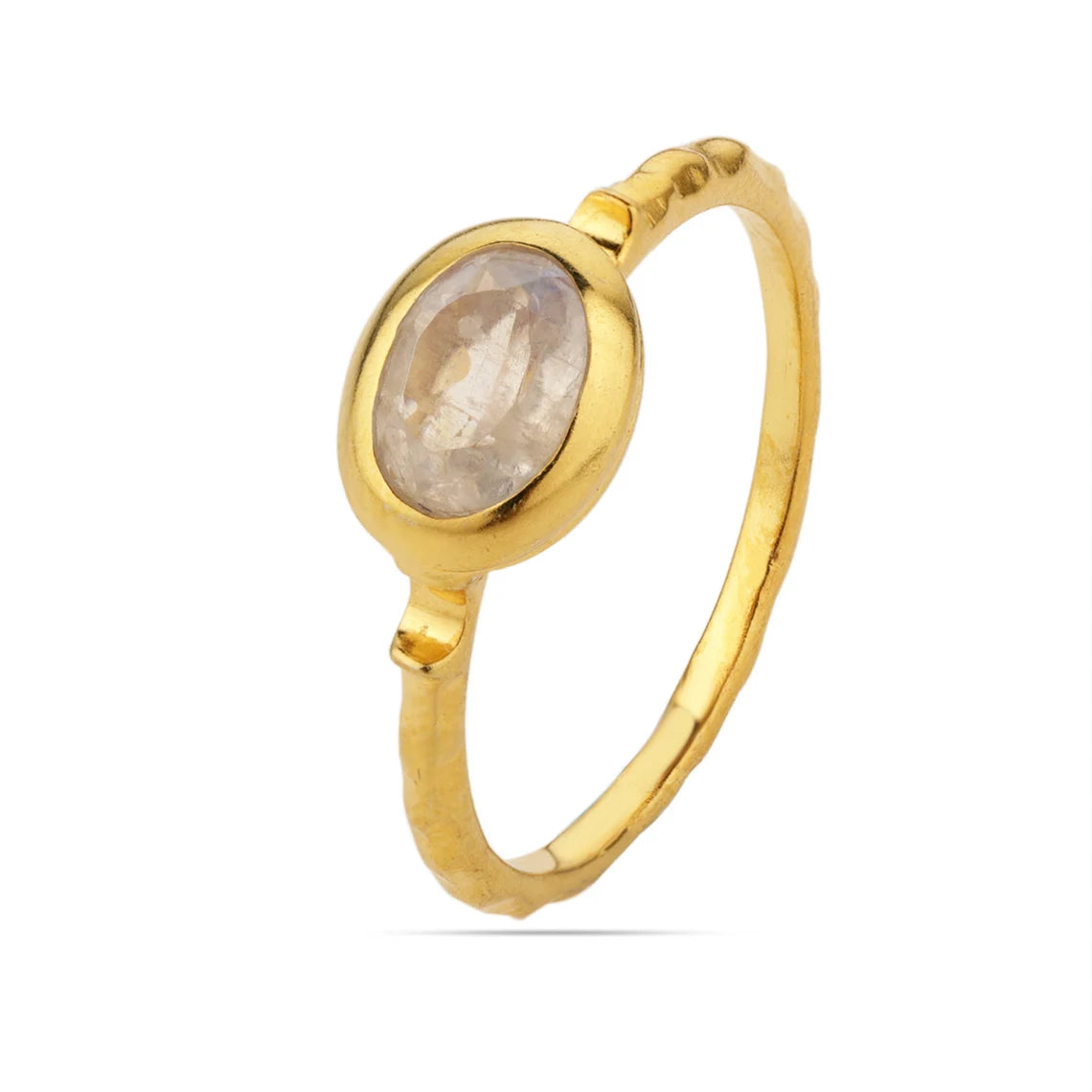 iny rainbow moonstone ring, small june birthstone ring, sterling silver stackable birthstone ring Hammered Ring Moonstone Gold Ring