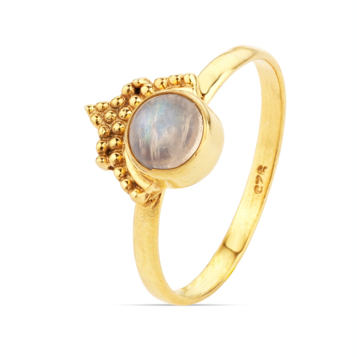 Moonstone Ring ~ Delicate ~stack ring ~ Handmade ~ Gemstone ~ moonstone stacking ~ Everyday ~ Hippie ~Bohemian~June Birthstone gold ring