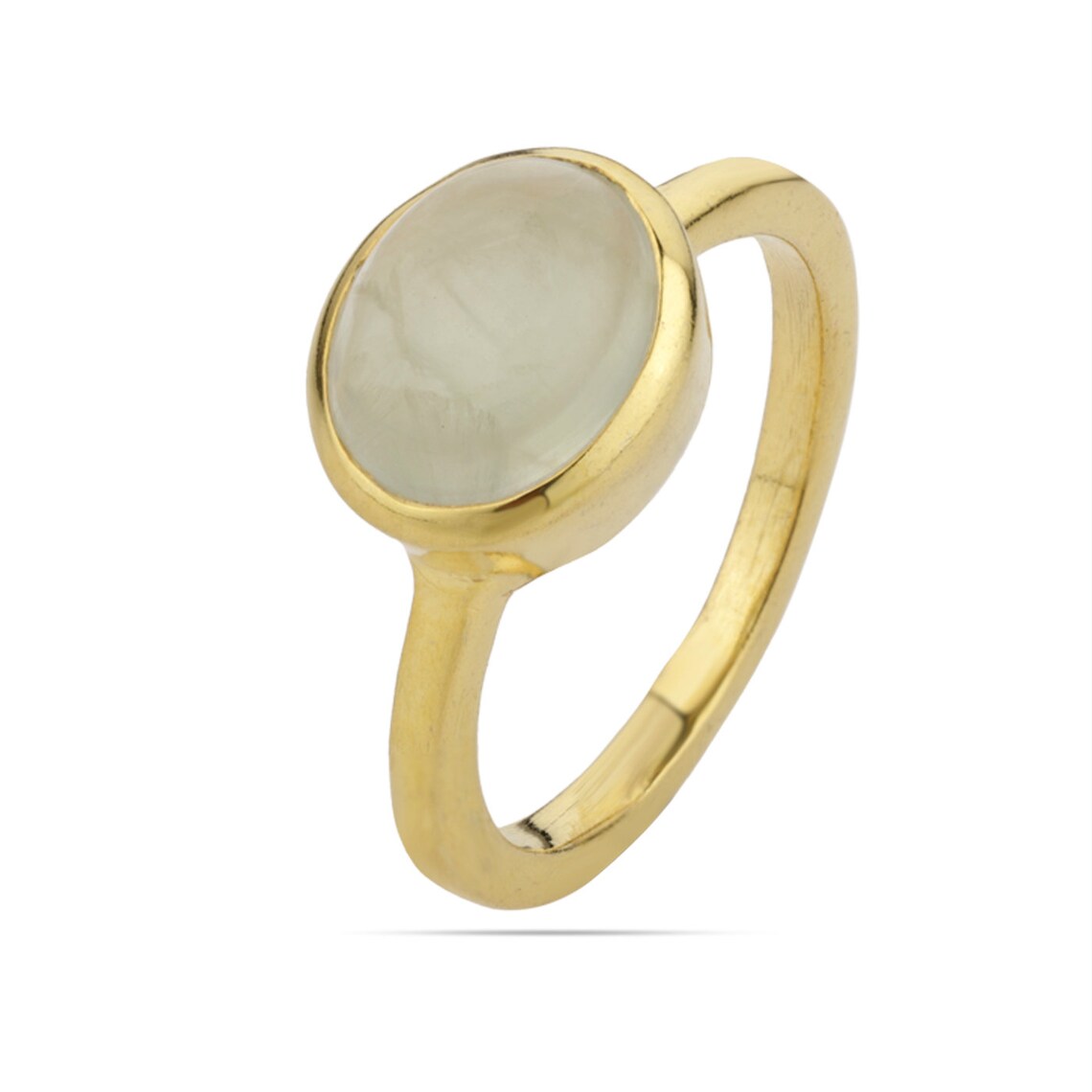 Labradorite Oval Ring, Blue Labradorite Gemstone Ring - Stacking Ring- Delicate Ring - Labradorite Gold Ring