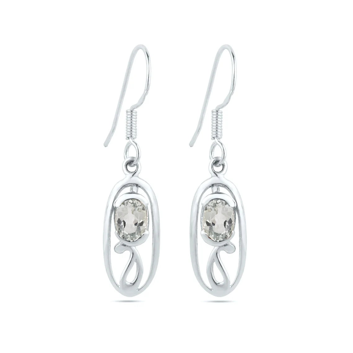 Sterling Silver Blue Topaz Dangle Earrings