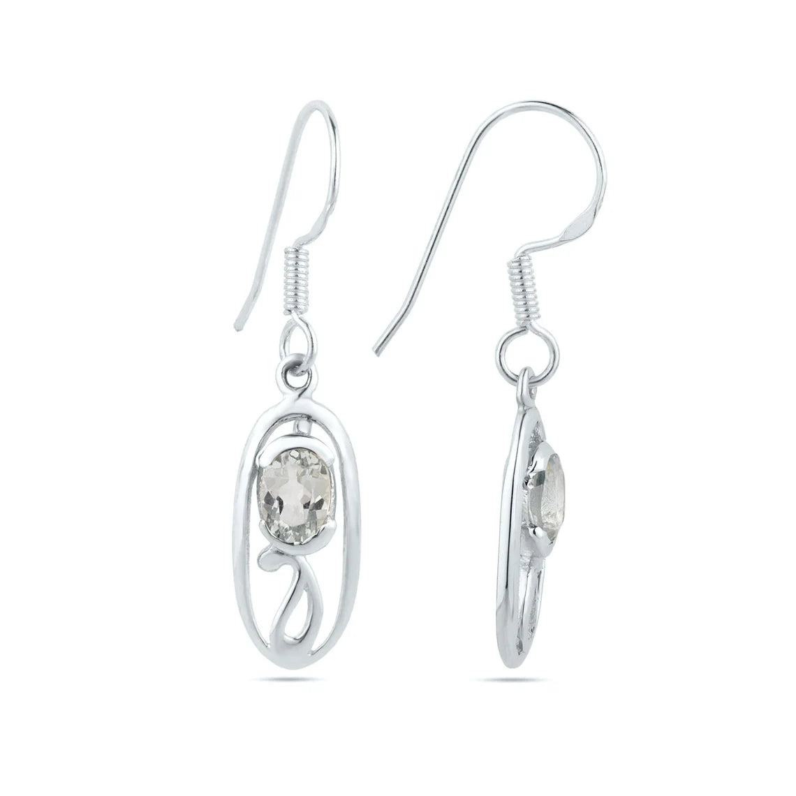 Sterling Silver Blue Topaz Dangle Earrings