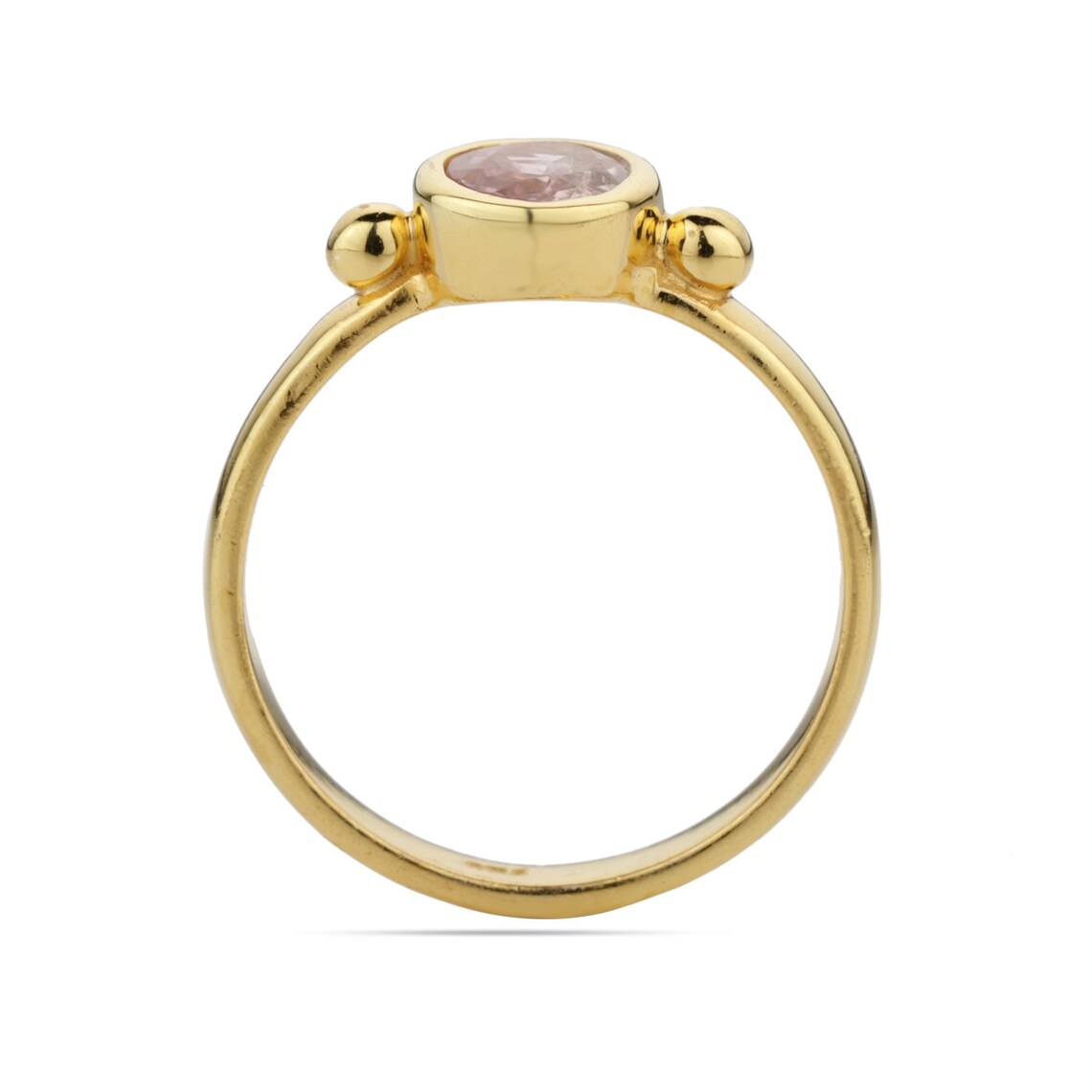 Pink Tourmaline Ring Sterling Silver Ring, October Birthstone Ring, Girlfriend Gift, Oval Stone Stacking Ring for Women, Minimalist Jewelry