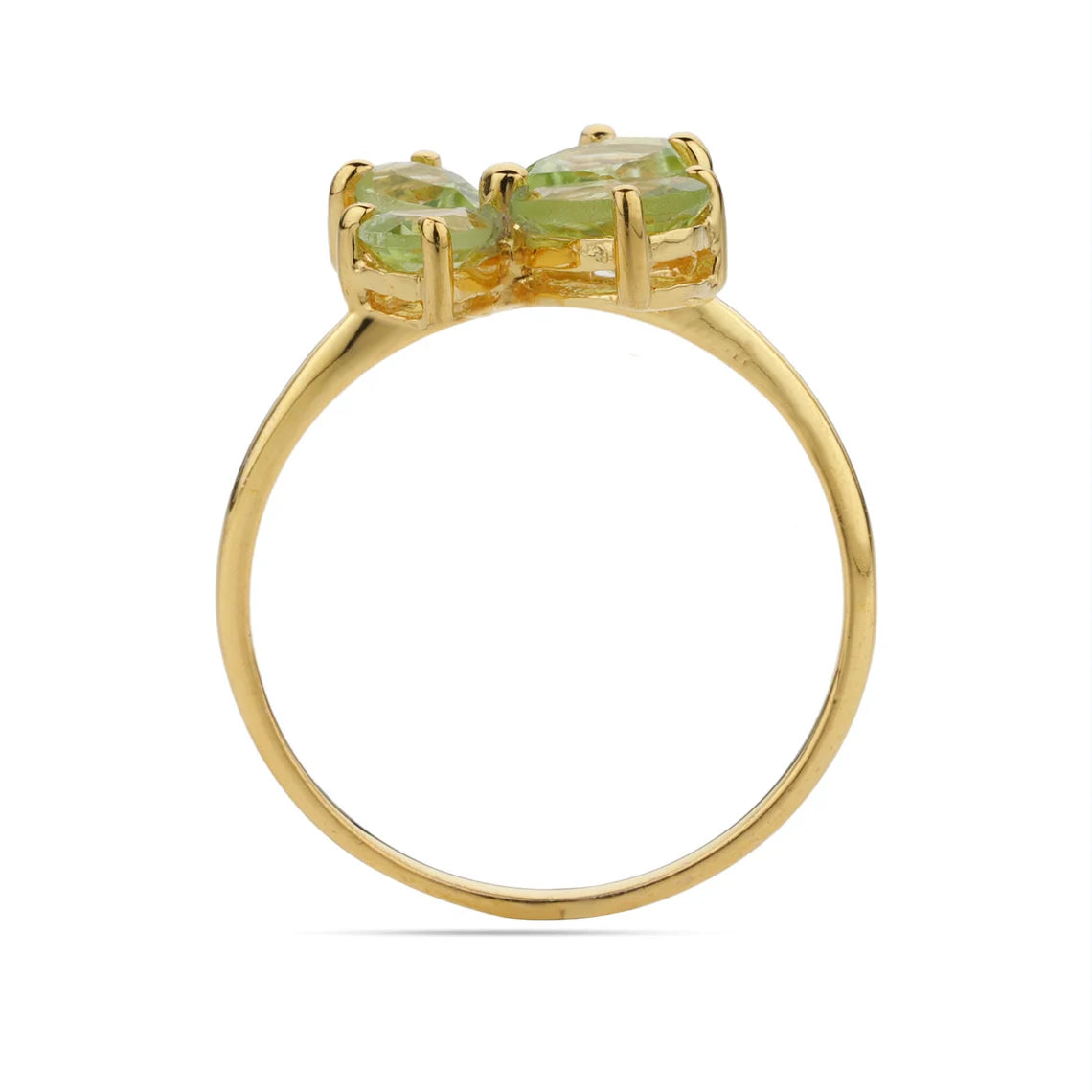 Peridot Pear Gold Ring, Natural Peridot Gemstone Ring, Handmade Ring, Dainty Ring, Peridot Stacking Gemstone Ring