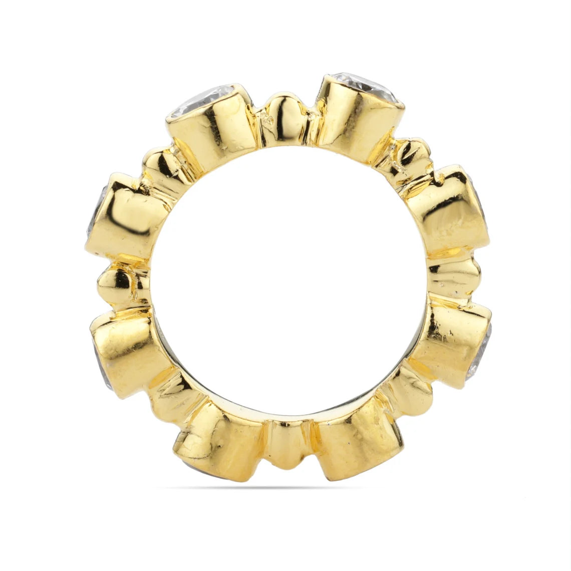 Zircon Gold Ring, Engagement Ring, Round Cut Ring, Minimalist Eternity Ring, Dainty Ring, Open Ring Crystal Stack CZ Ring Band Ring US 4size