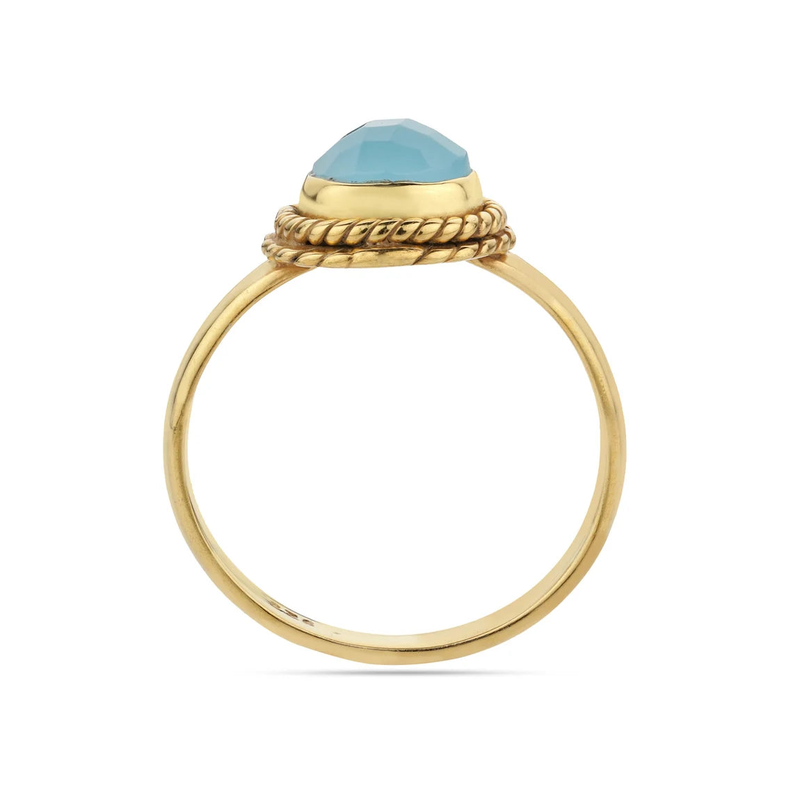 925 Sterling Silver Blue Chalcedony Ring for Everyday Use
