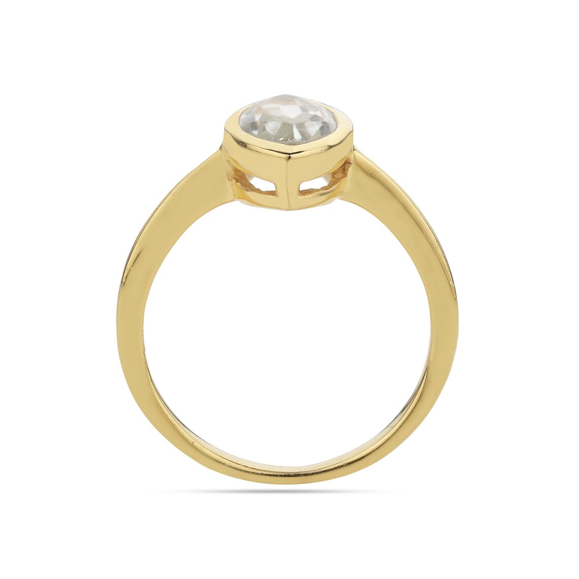 Green Amethyst Ring, Marquise Shape Amethyst Ring - Green Amethyst Gemstone Ring, 925 Sterling Silver Gold Ring