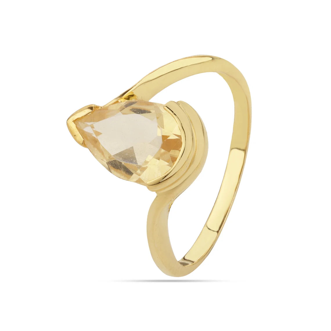 Natural Citrine Ring / 925 Solid Sterling Silver Ring / Engagement Ring / Gift Ring / Silver Ring / Gift Ring/Citrine Gift Ring/ Pear Shape