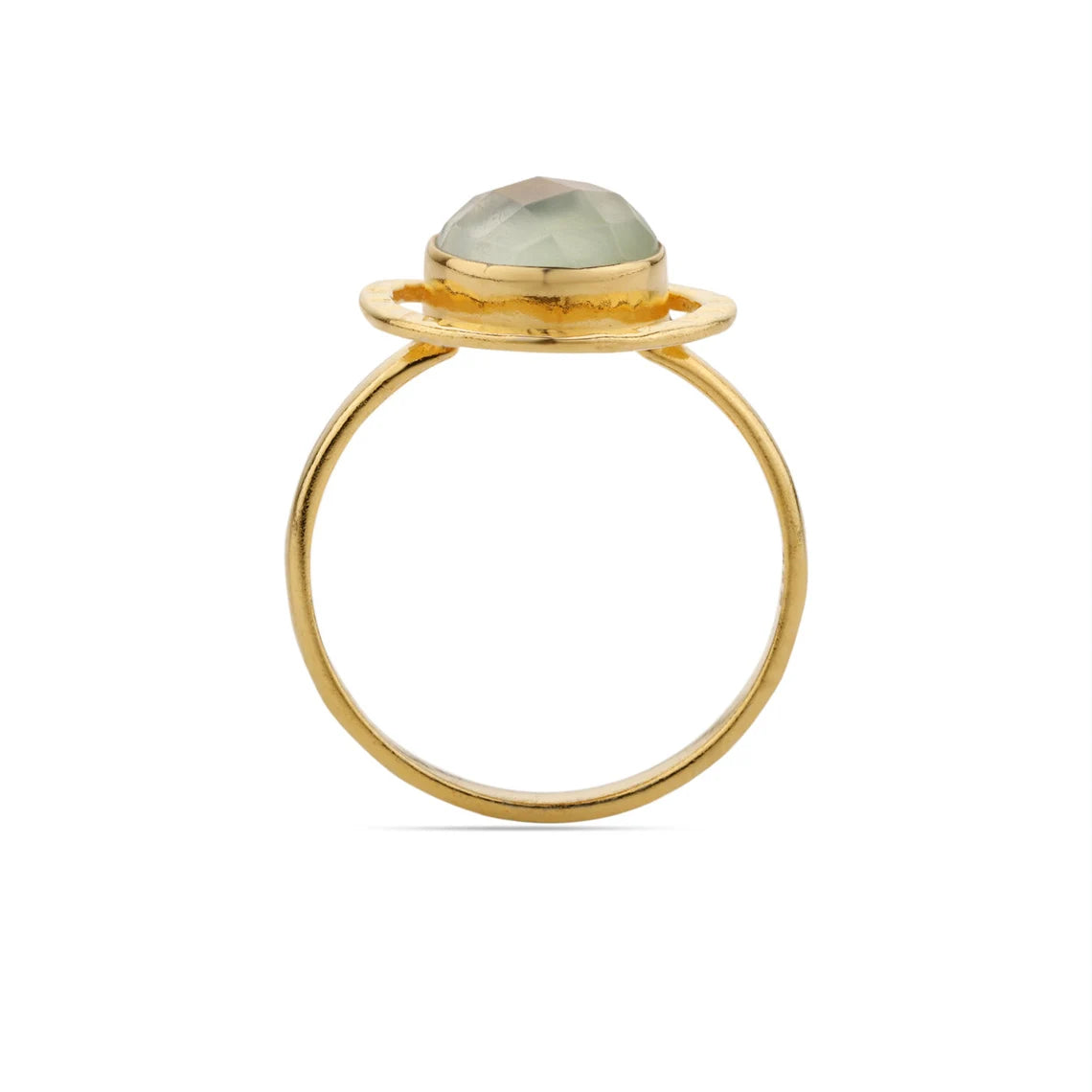 Prehnite Ring, Sterling Silver Ring, Prehnite Stone, Beautiful Ring, Natural Stone, Handmade Ring, Round Gold Ring, Free Shipping