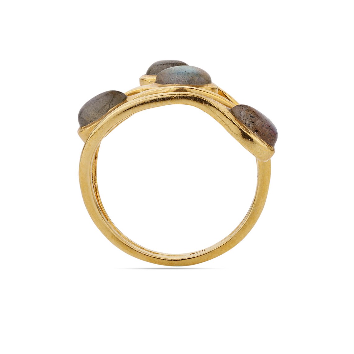 Multi Labradorite Ring, Pear Labradorite Gold Ring, Blue Labradorite Ring, Dainty Ring,Birthstone Ring, Statement Ring, Multitone Ring