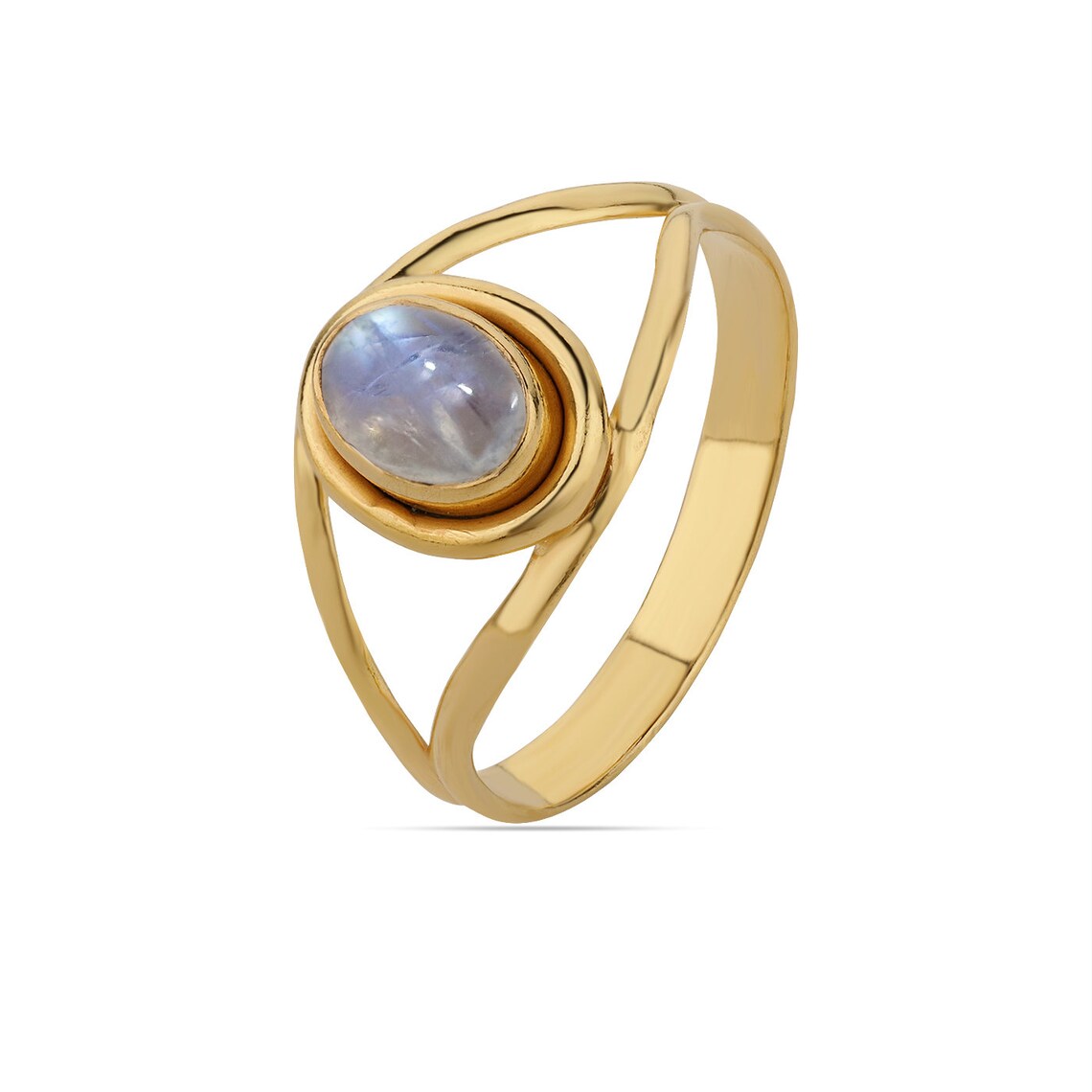 Rainbow Moonstone Ring
