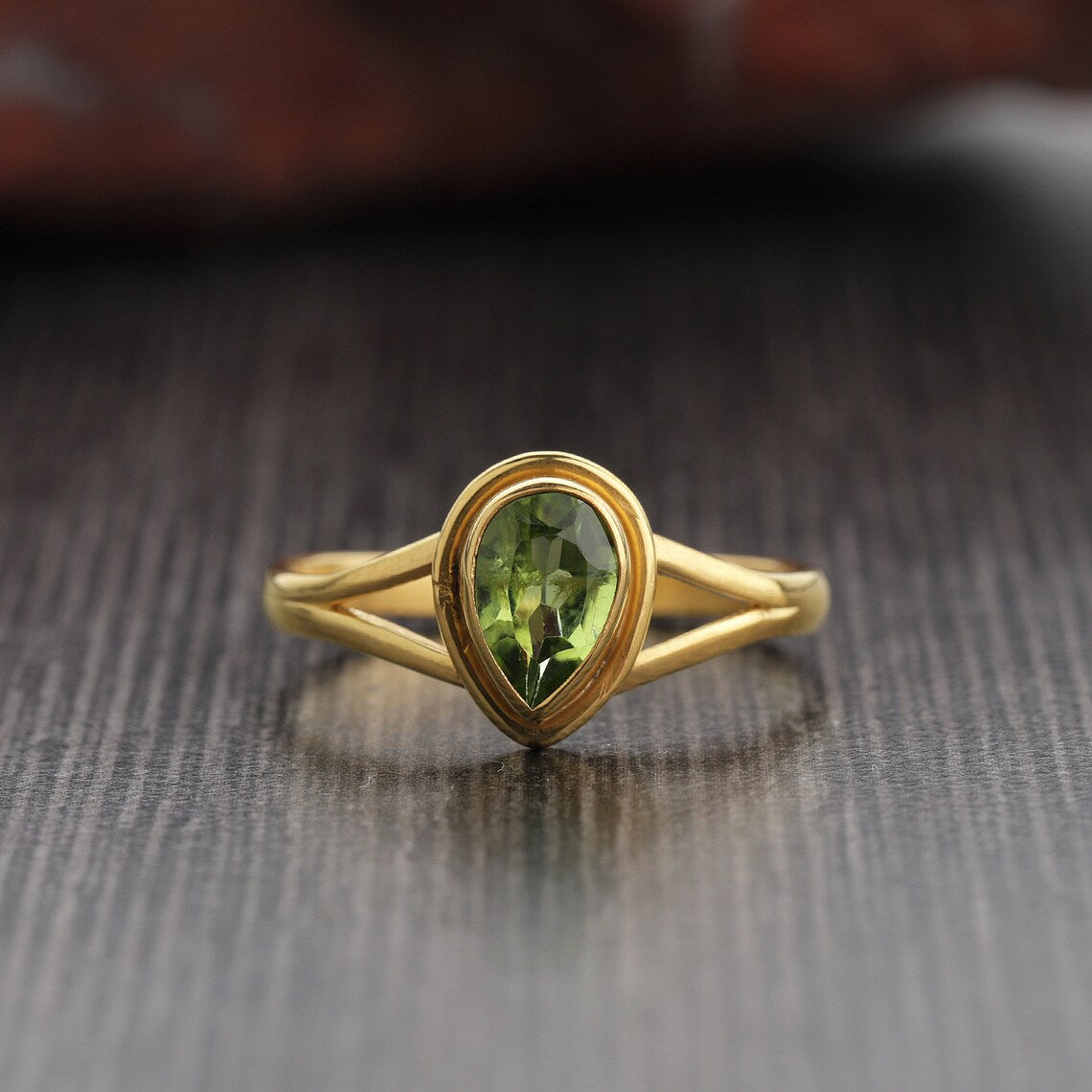 Amethyst Pear Shape Rainbow Moonstone, Garnet, Peridot Stacking Handmade Gold Plated 925 Silver Ring