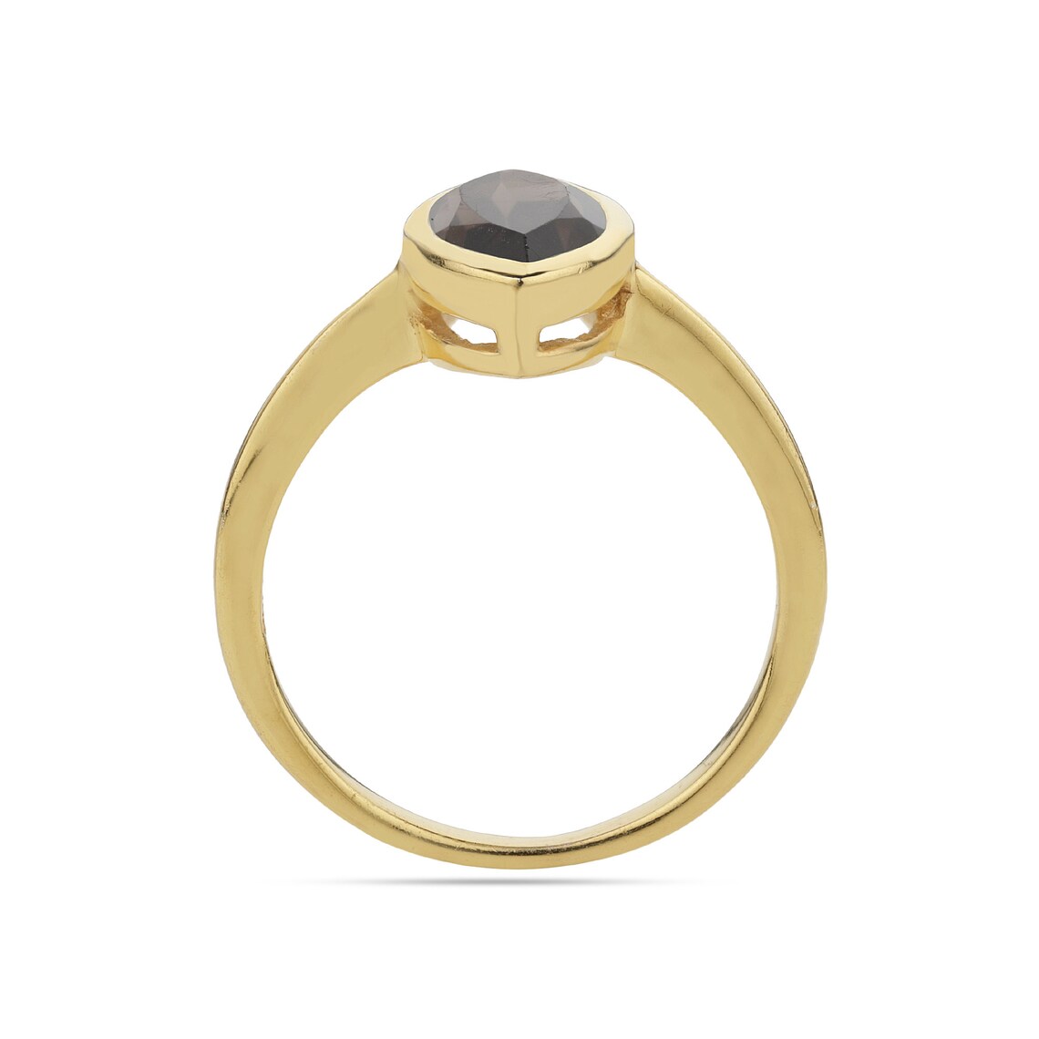 Gold Smoky Quartz Ring Marquise Shape Ring 6 to 10 Gemstone Ring Smoky Quartz Gold Ring Solitaire Ring