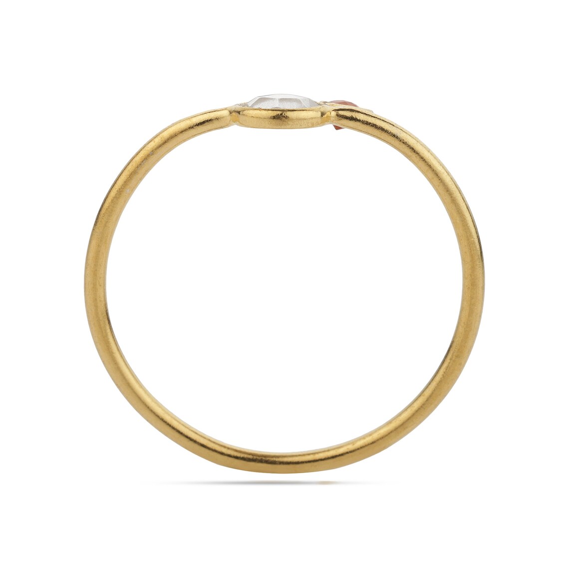 Crystal Carnelian Sterling Silver Ring, Tiny Crystal Ring, August Birthstone Ring, Carnelian Gemstone Gold Ring, White Crystal Ring