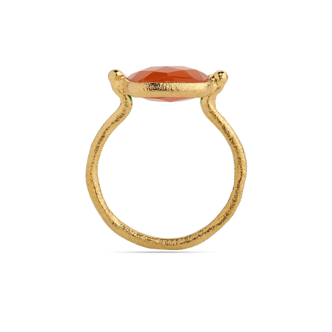 Natural Carnelian Ring, Sterling Silver Ring, Gold Plated Ring, Cushion Ring, Handmade Ring, Statement Ring, August Birthstone Ring