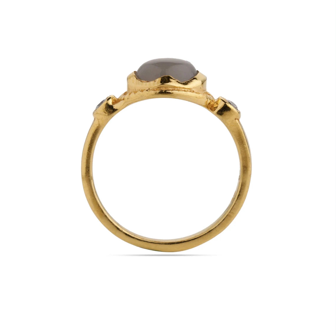 Natural Gray Moonstone Silver Ring, 925 Sterling Silver Natural Gray Moonstone Gemstone Ring Artisan Oval Women Jewelry