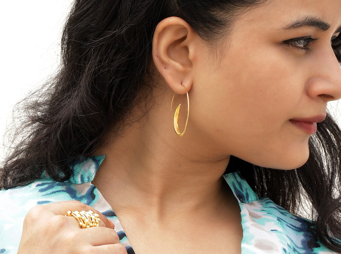 Gold Large Hoop Earrings