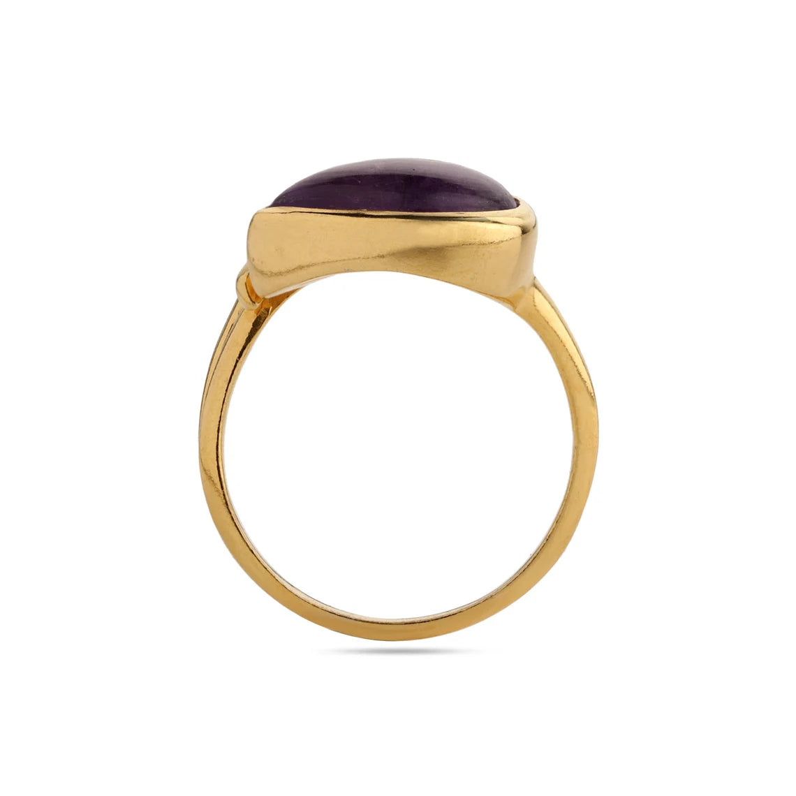 Amethyst Stacking Ring, Amethyst Gold Plated Ring, Amethyst Sterling Silver ring