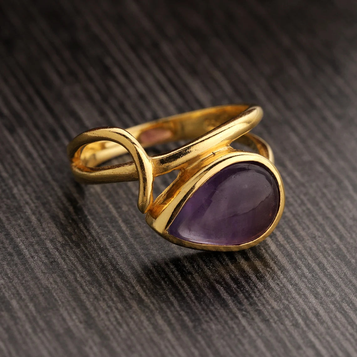 Amethyst Stacking Ring, Amethyst Gold Ring, Amethyst Sterling Silver ring