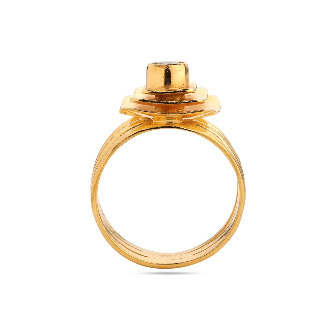 Natural Green Peridot Ring - Round Peridot Gold Ring - Valentine Gift - Beautiful Ring - Gift For Her- August Birthstone