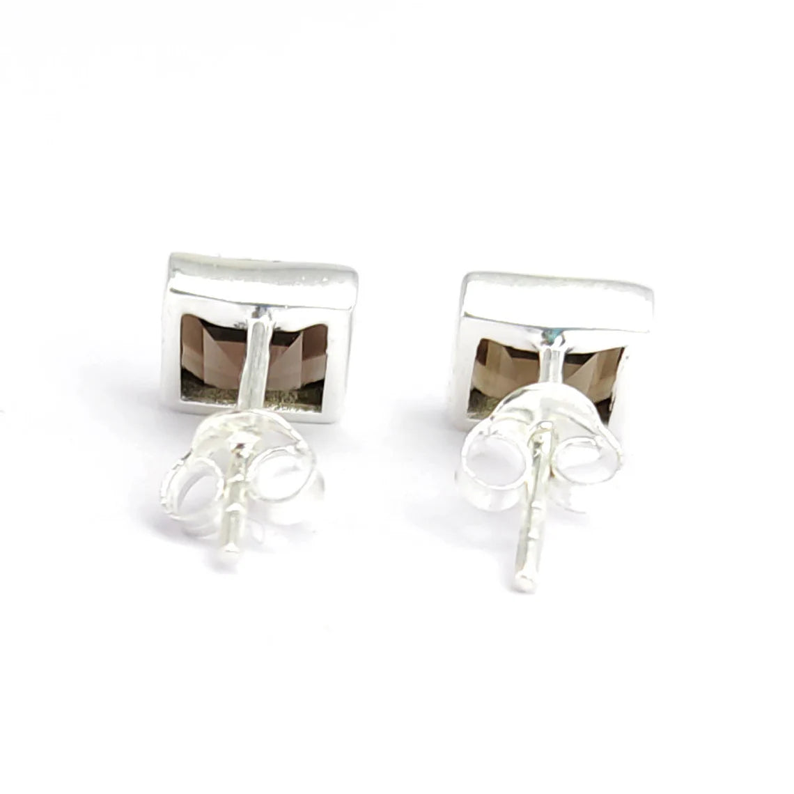 Smoky Topaz Stud Earrings